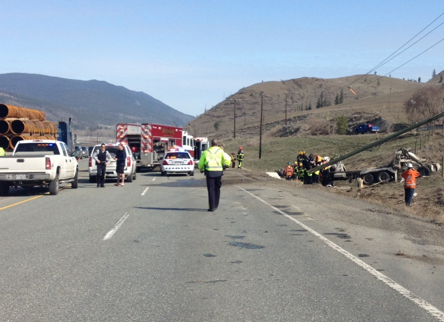 Cement truck driver in serious condition after hitting pole on Yellowhead Highway | iNFOnews.ca Cement truck driver in serious condition after hitting pole on Yellowhead Highway | iNFOnews.ca