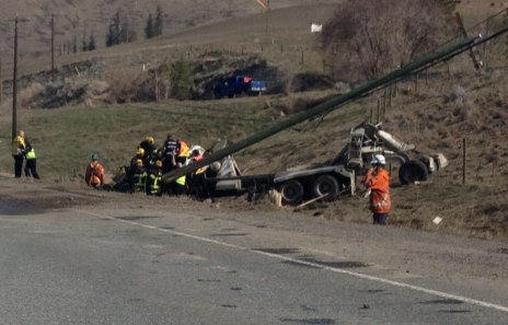 Cement truck driver in serious condition after hitting pole on Yellowhead Highway | iNFOnews.ca Cement truck driver in serious condition after hitting pole on Yellowhead Highway | iNFOnews.ca
