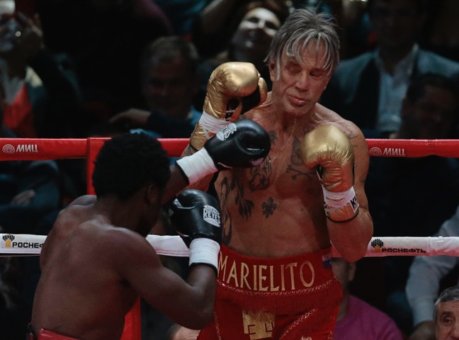 Actor Mickey Rourke defeats boxer less than half his age in exhibition bout in Moscow | iNFOnews.ca