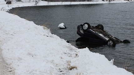 Car flips into Skaha Lake | iNFOnews.ca Car flips into Skaha Lake | iNFOnews.ca