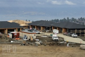 A residential construction site.