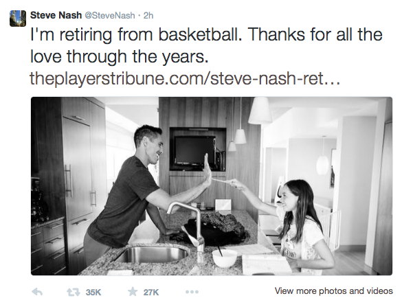 Canadian Steve Nash announces his basketball retirement on Twitter | iNFOnews.ca