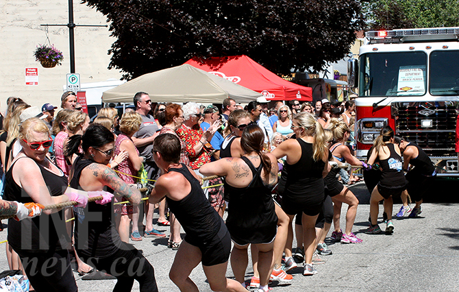 Fire truck pull adds some heat to a hot day in Penticton | iNFOnews.ca