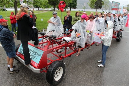 Big red bike rolls through Penticton for good cause | iNFOnews.ca