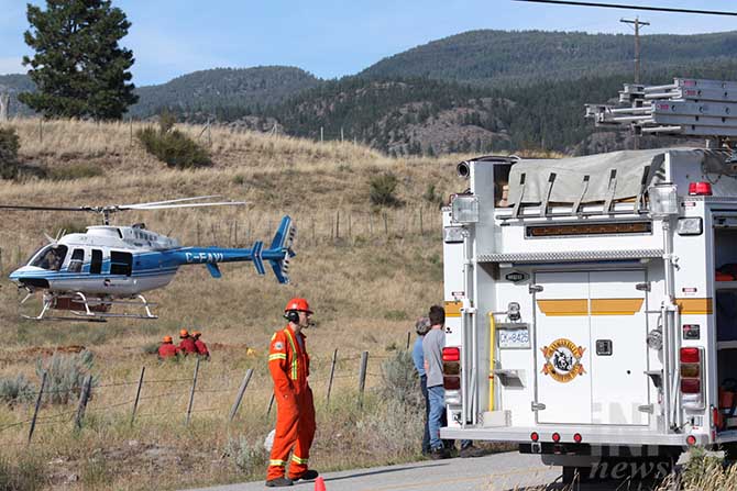 Firefighters and residents knock down brush fire near Okanagan Falls | iNFOnews.ca