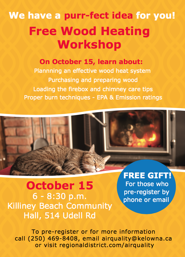 Free wood heating workshop for North Westside Road residents | iNFOnews.ca Free wood heating workshop for North Westside Road residents | iNFOnews.ca