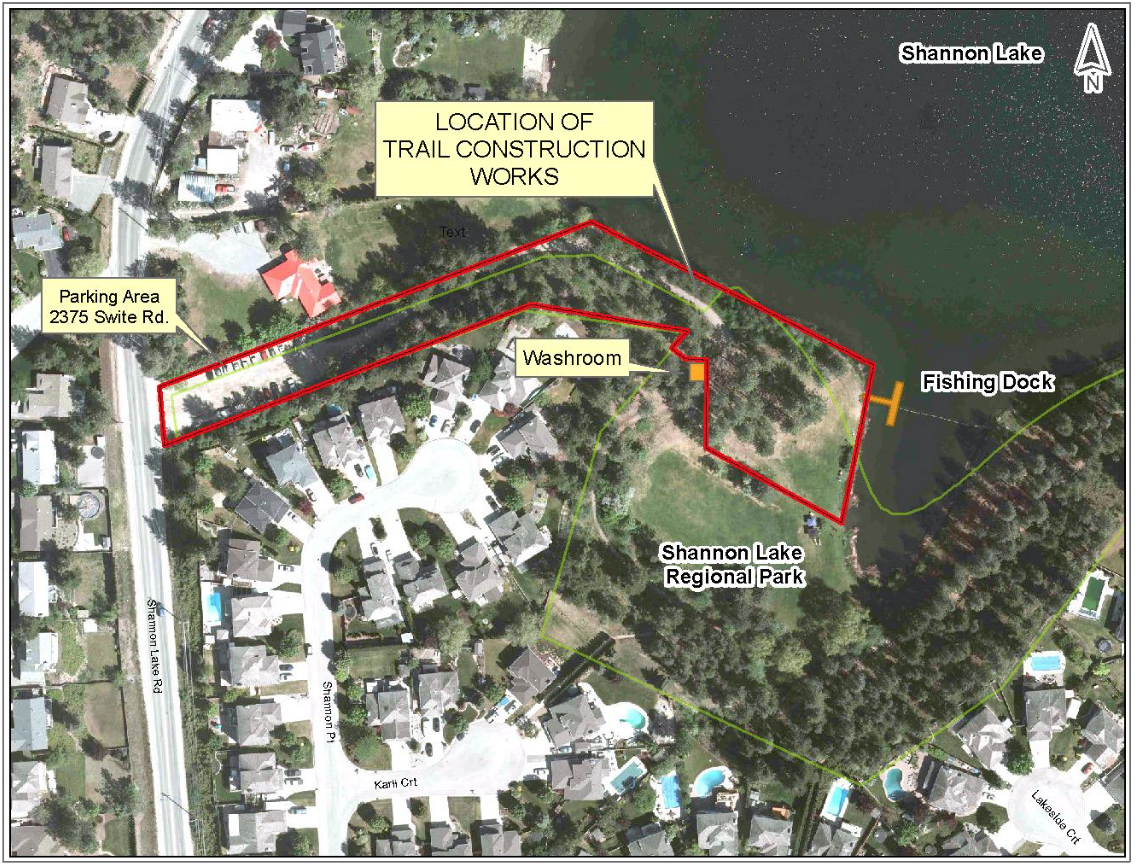 Construction area closure at Shannon Lake Regional Park | iNFOnews.ca Construction area closure at Shannon Lake Regional Park | iNFOnews.ca