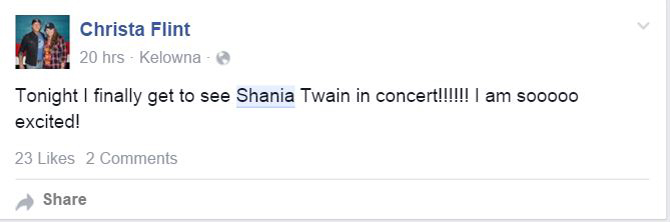 Lots of love for Shania Twain's farewell performance in Kelowna | iNFOnews.ca