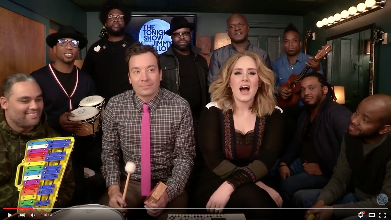 TRENDING NOW: Adele and Jimmy Fallon rock out with classroom instruments | iNFOnews.ca TRENDING NOW: Adele and Jimmy Fallon rock out with classroom instruments | iNFOnews.ca
