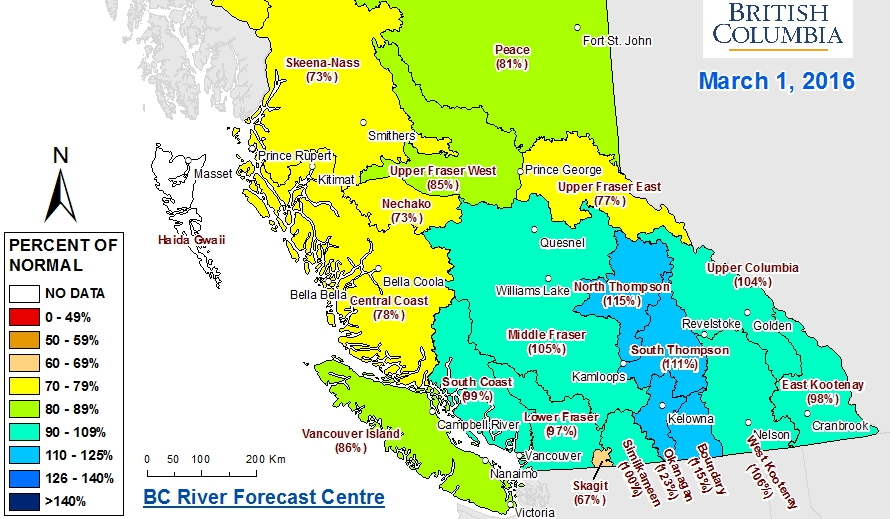 Southern Interior leads province in snowpack levels | iNFOnews.ca Southern Interior leads province in snowpack levels | iNFOnews.ca