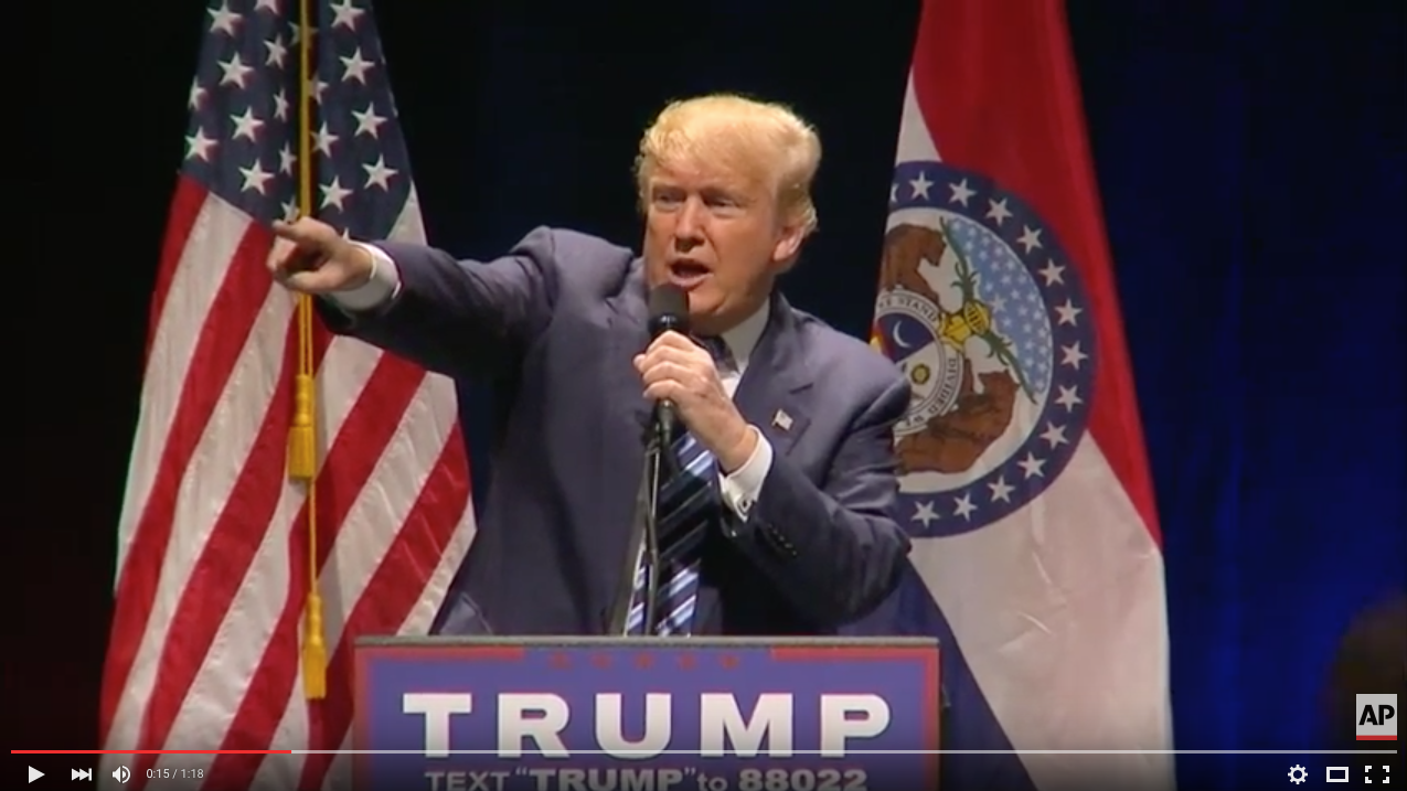 VIDEO: Protesters repeatedly interrupt Trump at rally in St. Louis | iNFOnews.ca