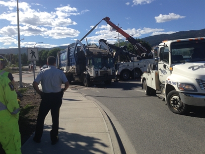Speed not a factor as dump truck overturns | iNFOnews.ca