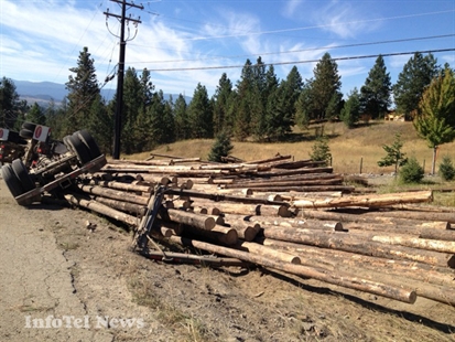 Logging truck overturns | iNFOnews.ca