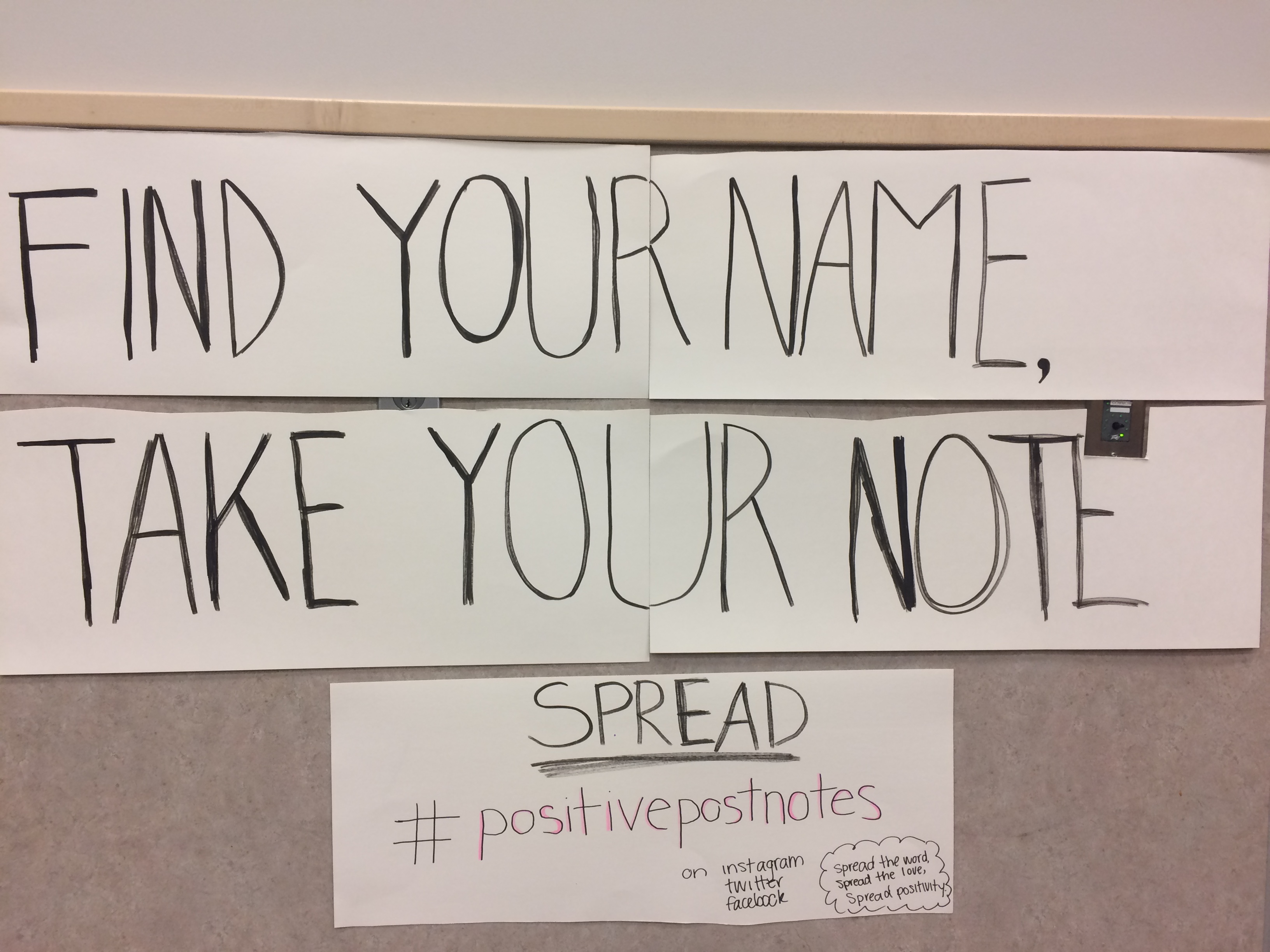 Vernon students spread message of kindness with hundreds of #positivepostnotes | iNFOnews.ca