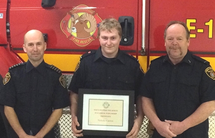 Young North Westside Firefighter receives scholarship | iNFOnews.ca
