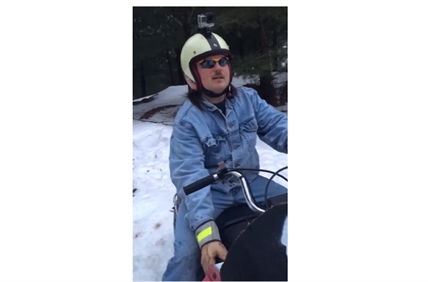 TRENDING NOW: Denim dude is determined to land a snowmobile jump | iNFOnews.ca