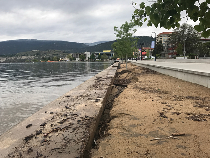 FLOOD WATCH 2017: Wave action damage on Okanagan Lake in Penticton | iNFOnews.ca