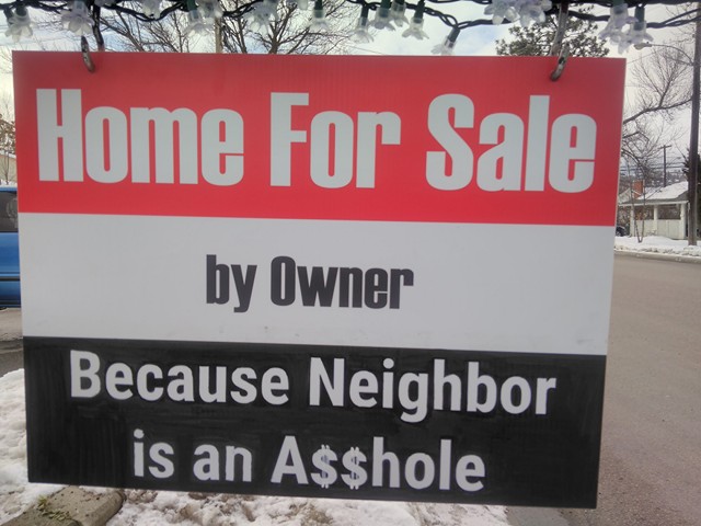Kelowna man’s real estate sign takes neighbour dispute public | iNFOnews.ca
