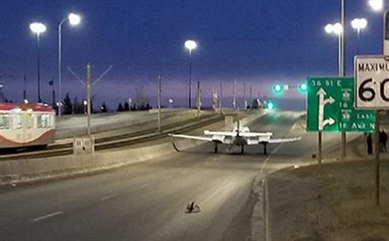 'Grateful there were no injuries:' Small plane touches down on Calgary street | iNFOnews.ca