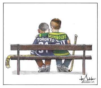 Halifax cartoonists capture public mood following Toronto, Humboldt tragedies | iNFOnews.ca