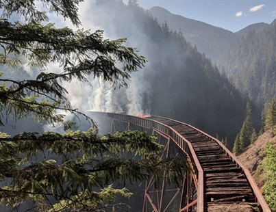 Small wildfire burns under century-old rail trestle in B.C. | iNFOnews.ca Small wildfire burns under century-old rail trestle in B.C. | iNFOnews.ca