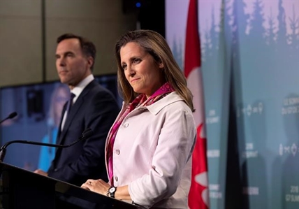 Freeland calls tariffs 'absurd' after meeting U.S. Senate committee | iNFOnews.ca