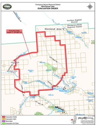 Wild Goose Lake wildfire forces evacuation order expands alert | iNFOnews.ca