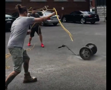 TRENDING NOW: Hilarious attempt to wrangle out of control Segway | iNFOnews.ca