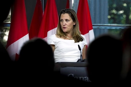 Freeland to head back to Washington for high-level NAFTA negotiations | iNFOnews.ca