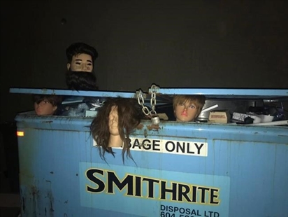 Mannequin heads in dumpster give Delta, BC, cop a fright | iNFOnews.ca