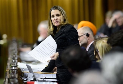 Freeland travels to Washington to talk tariffs, trade and terrorism | iNFOnews.ca