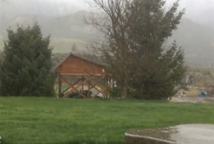 iN VIDEO: Parts of Thompson-Okanagan got spring snow this morning | iNFOnews.ca