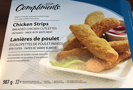 Compliments chicken strips recalled due to possible Salmonella contamination | iNFOnews.ca Compliments chicken strips recalled due to possible Salmonella contamination | iNFOnews.ca