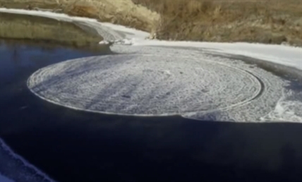 Rare spinning ice phenomenon | iNFOnews.ca Rare spinning ice phenomenon | iNFOnews.ca