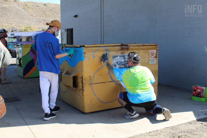 From trash to treasure: Kamloops at-risk youth beautify garbage bins | iNFOnews.ca