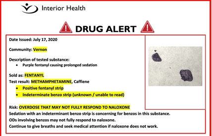 Drug alert for purple fentanyl issued in Vernon | iNFOnews.ca Drug alert for purple fentanyl issued in Vernon | iNFOnews.ca