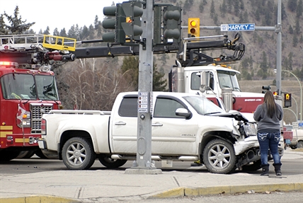 Two vehicle collision slows traffic on Harvey | iNFOnews.ca