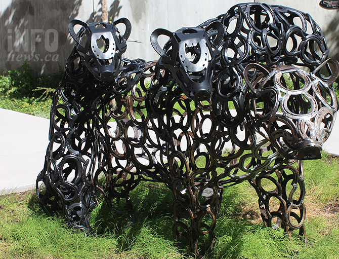 iN PHOTOS: Horseshoe sculptor adds to display at Penticton Regional Hospital | iNFOnews.ca