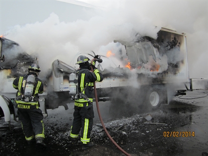 Cube van destroyed by fire | iNFOnews.ca