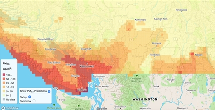 Smoke from U.S. 'climate fires' to create unhealthy breathing conditions in Kamloops, the Okanagan this weekend | iNFOnews.ca