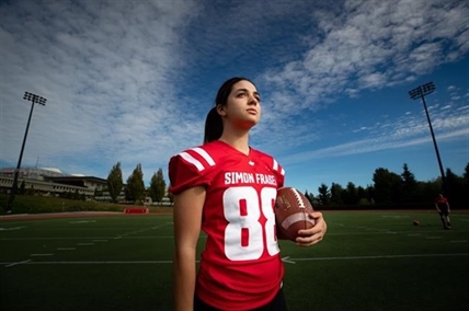 'I'm just proud of myself': SFU kicker Kristie Elliott makes college football history | iNFOnews.ca