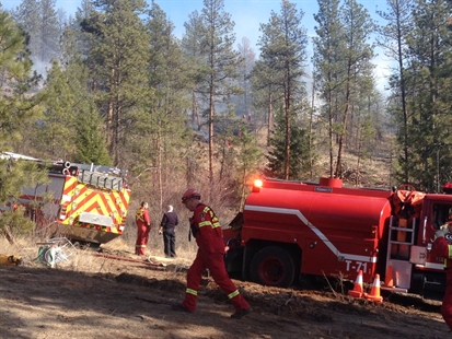 Wildfire in Lake Country first of the season for Vernon Forestry | iNFOnews.ca