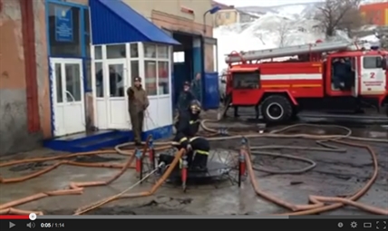 Russian firefighters riding hoses | iNFOnews.ca