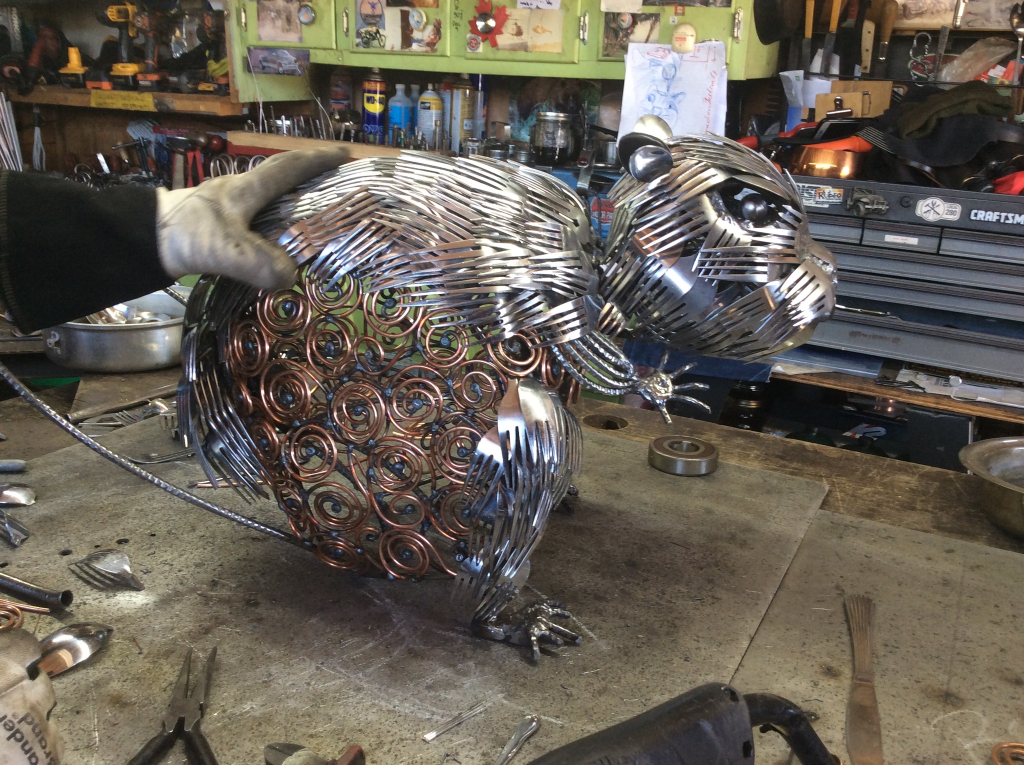 iN PHOTOS: Metal artist makes sculptures out of cutlery and horseshoes near Summerland | iNFOnews.ca iN PHOTOS: Metal artist makes sculptures out of cutlery and horseshoes near Summerland | iNFOnews.ca