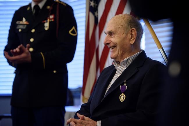 'Still one of us': 92-year-old gets Purple Heart from WWII | iNFOnews.ca