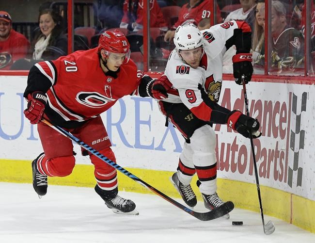 Foegele scores in NHL debut, Carolina beats Senators 4-1 | iNFOnews.ca