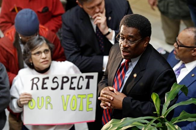 Protesters rip GOP for taking away next governor's 'power' | iNFOnews.ca