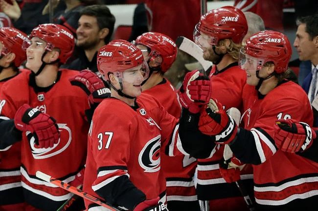 Svechnikov's lacrosse goal leads Carolina past Calgary 2-1 | iNFOnews.ca