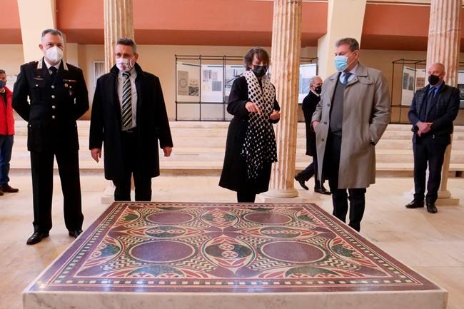 Emperor's mosaic displayed in Italy after stint as NYC table | iNFOnews.ca CP941355718
