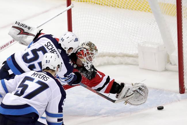 Scheifele scores 2, including OT winner, as Jets beat Devils | iNFOnews.ca